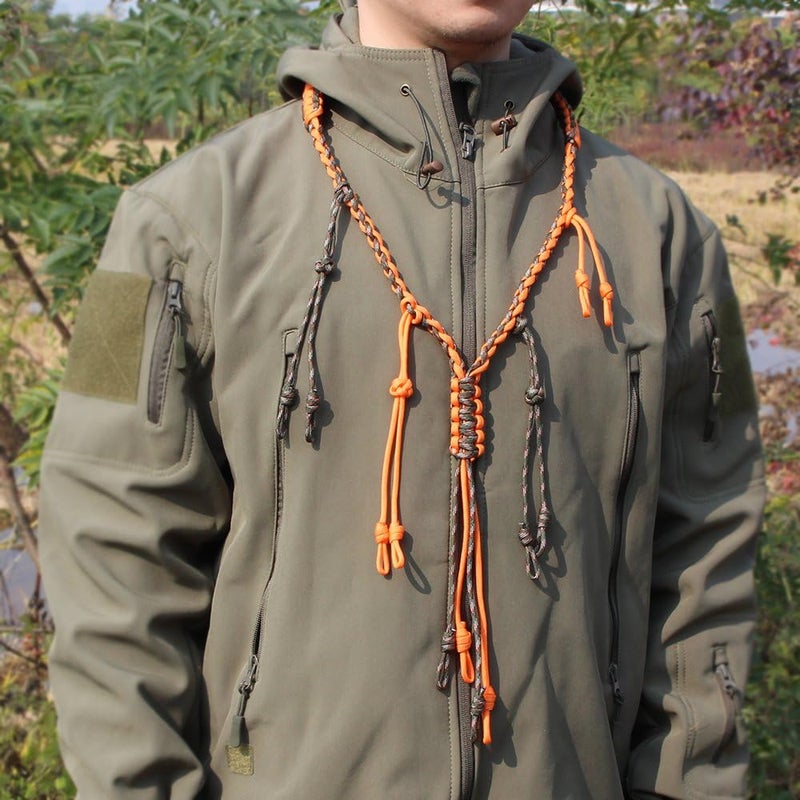 PSKOOK Duck Call Lanyard Paracord Hunting Goose Calls 12/16/20 Adjustable Loops Outdoor Predator Gear for Pheasant Waterfowl Hand Braided Necklace - Image 4